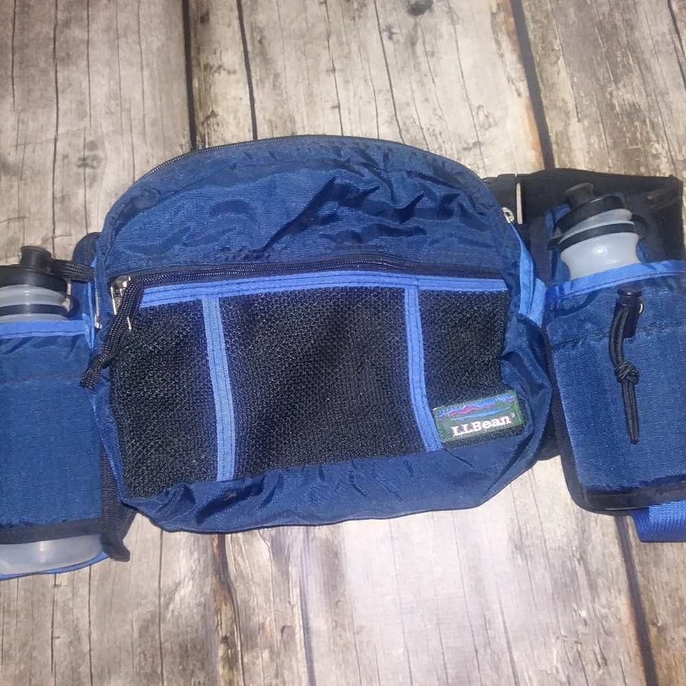Vintage LL Bean Waist Fanny Pack 2 Water Bottles